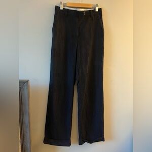 Aritzia Wilfred Navy Pinstripe Wool-Cashmere Dress Pants/Trousers - 0